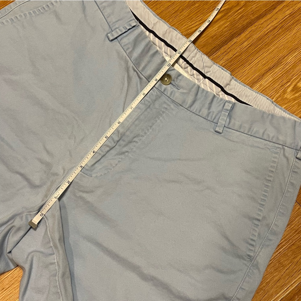Men’s Peter Millar Chino Flat Front Shorts in Light, Baby Blue, US Waist Size 34 - Picture 5 of 9